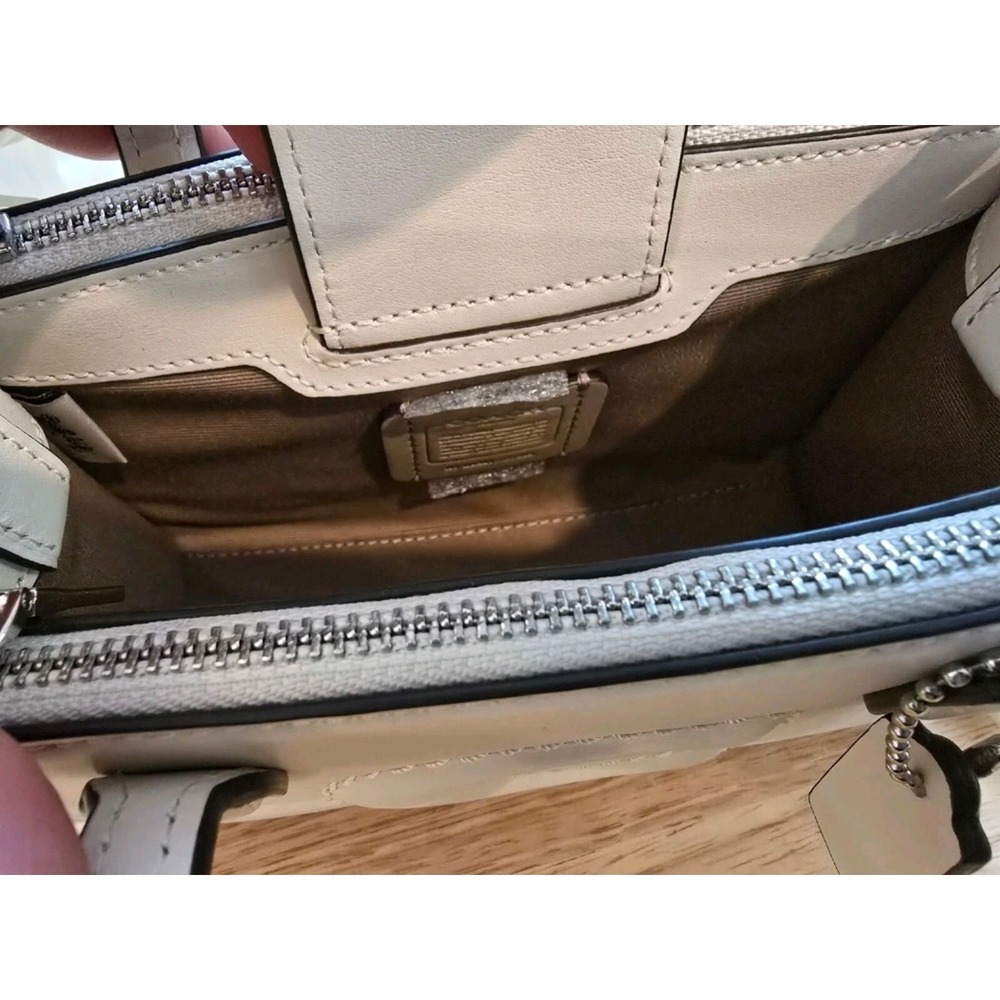 Coach Womens Nina Mini Tote Bag Silver/Chalk CT804 NWT - Picture 9 of 9